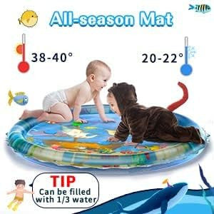 Water Mat Inflatable Round Shape Baby Water Play Mat for Babies