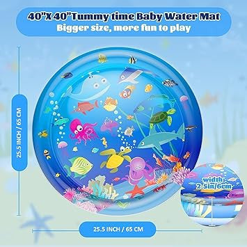 Water Mat Inflatable Round Shape Baby Water Play Mat for Babies